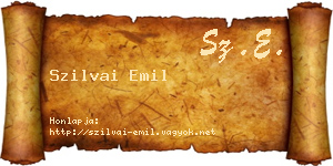 Szilvai Emil névjegykártya